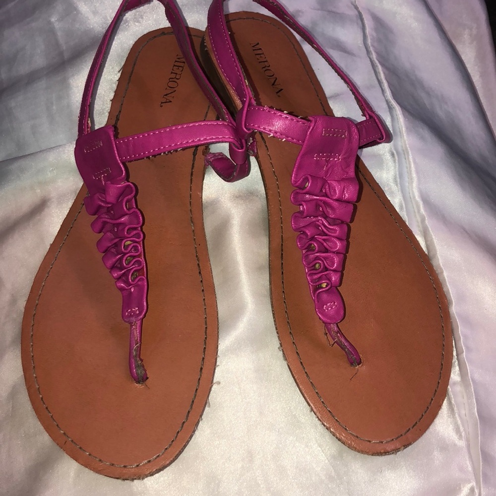 Hot pink sandals